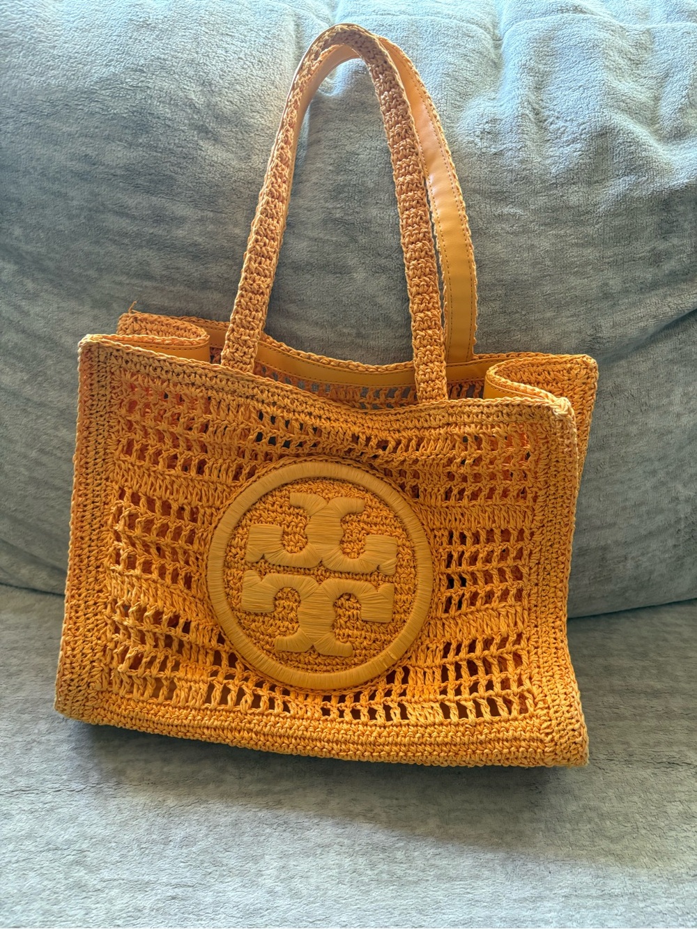 Tote Bag in Mustard Yellow with Logo Medallion